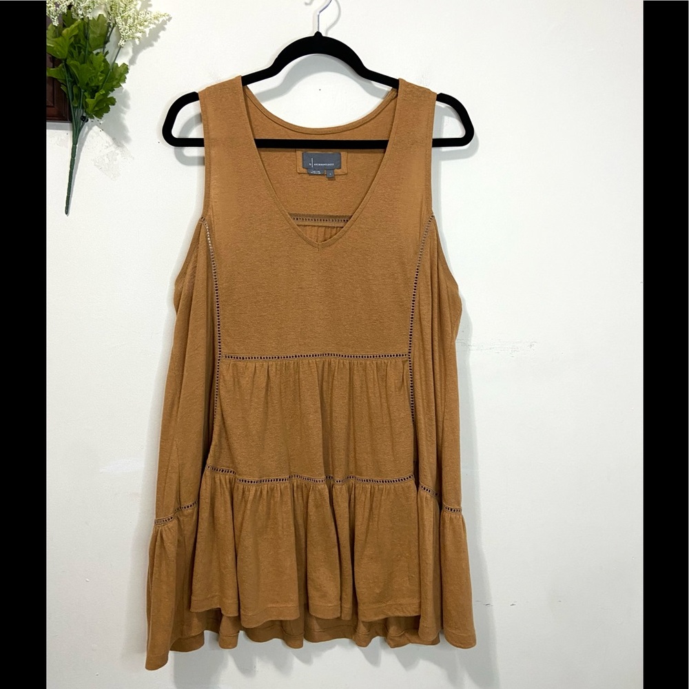 Anthropologie Malaga Tunic Ochre Top Sleeveless Size Large - Picture 2 of 6